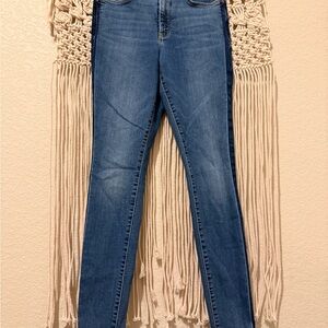 Athleta Women’s Skinny Dark Wash Jeans – Size 6, Classic Blue, Side Detail